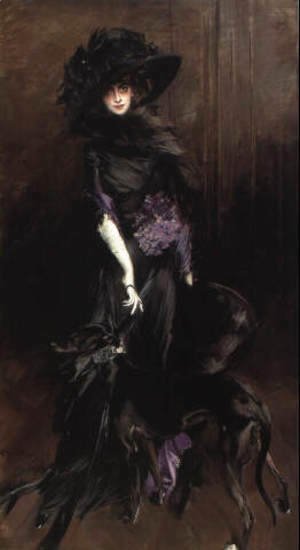 Giovanni Boldini - Portrait of Marchesa Luisa Casati with a greyhound 1908
