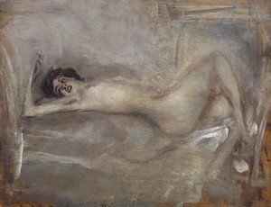Giovanni Boldini - Nudo di donna in grigio (Sinfonia in grigio)