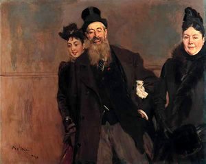 Giovanni Boldini - John Lewis Brown with Wife and Daughter