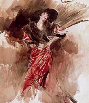 Giovanni Boldini - Lady in Red Dress