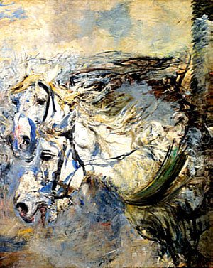 Giovanni Boldini - Two White Horses