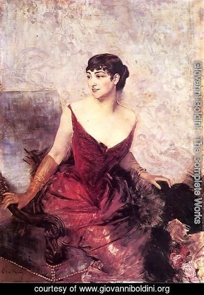 Giovanni Boldini - Countess De Rasty Seated In An Armchair