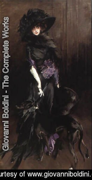 Giovanni Boldini - Portrait of Marchesa Luisa Casati with a greyhound 1908