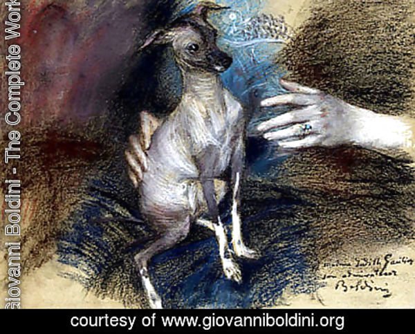 Giovanni Boldini - Elegante au chien