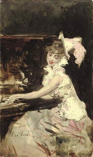 Giovanni Boldini - Signora al Pianoforte