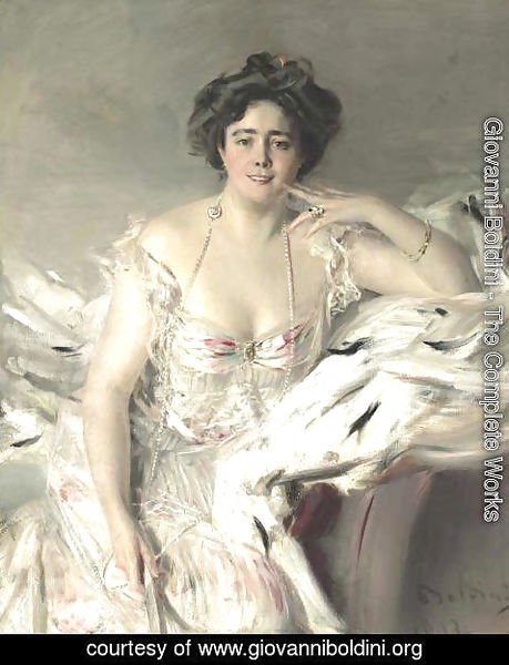 Giovanni Boldini - Portrait Of Lady Nanne Schrader, Nee Wiborg