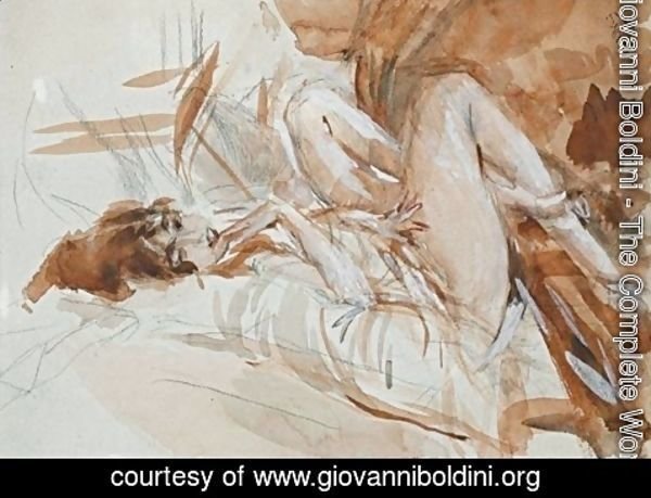Giovanni Boldini - Reclining Lady