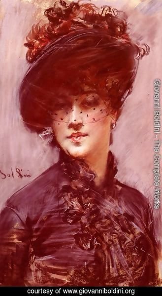 Giovanni Boldini - Lady with a Black Hat