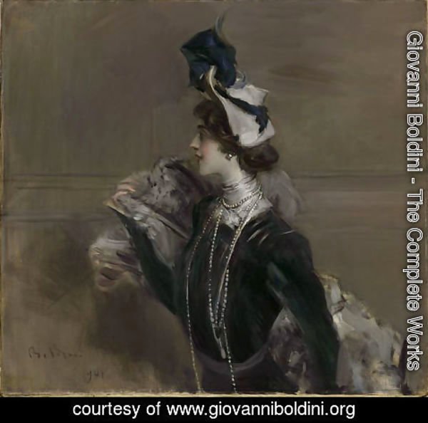 Giovanni Boldini - Portrait of Mme. Lina Cavalieri