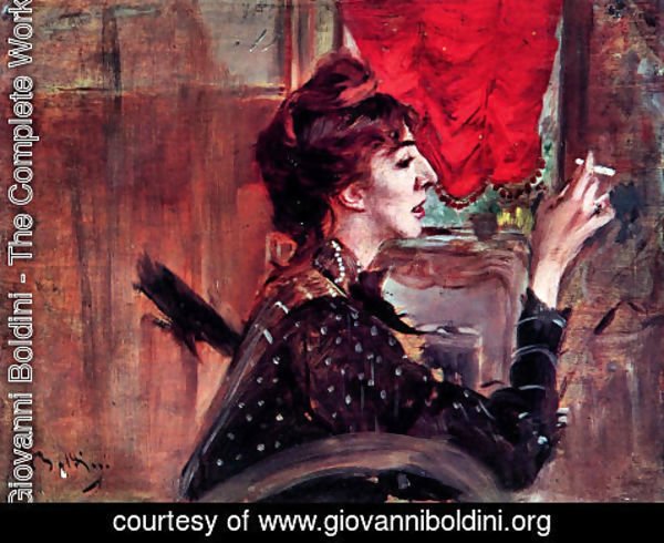 Giovanni Boldini - The Red Curtain