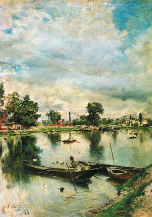 Giovanni Boldini - River Landscape
