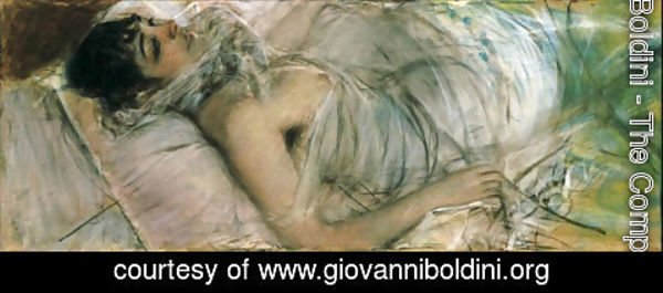 Giovanni Boldini - The Countess de Rasty Lying