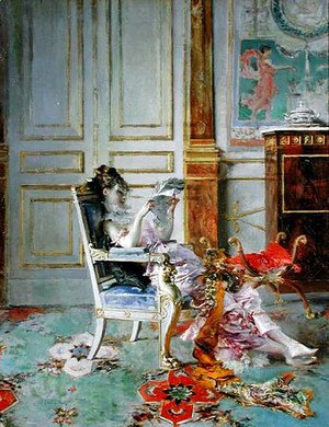 Giovanni Boldini - Girl Reading in a Salon