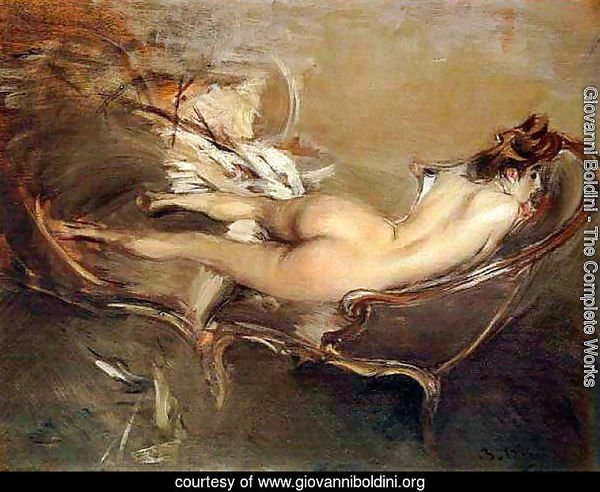 A Reclining Nude on a Day-Bed