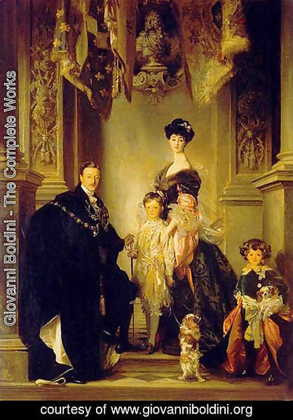 Giovanni Boldini - Duke Marlborough Singer Sargent and Family