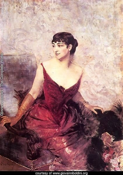 Countess De Rasty Seated In An Armchair