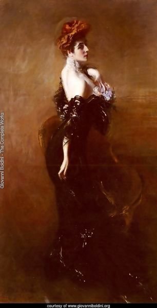 Portrait Of Madame Pages In Evening Dress