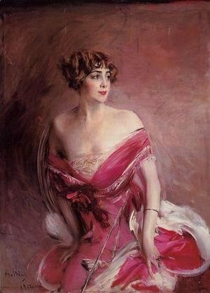 Giovanni Boldini - Portrait Of Mlle De Gillespie  La Dame De Biarritz