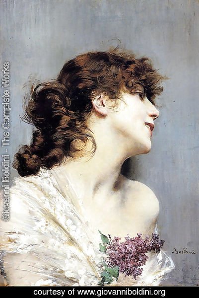 Giovanni Boldini - Profile Of A Young Woman