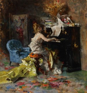 Giovanni Boldini - Woman At A Piano